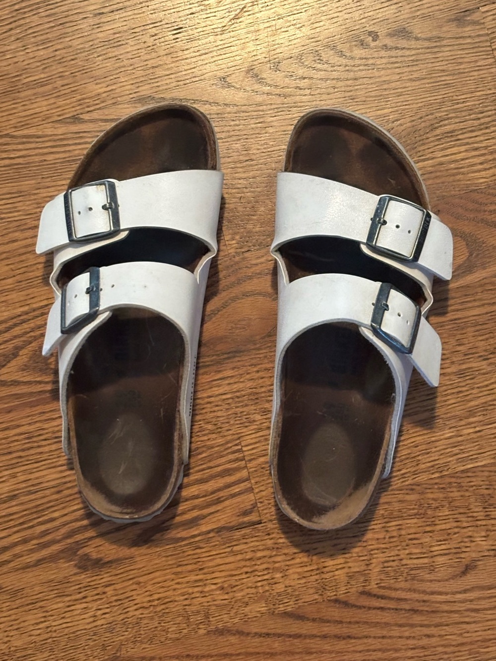 Birkenstock Arizona White Two-Strap Sandals Size 39 US 8 8.5